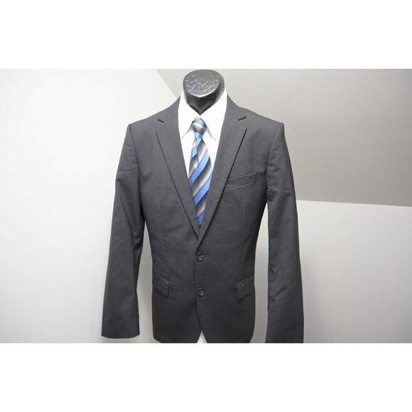 Hugo Boss Wool Stretch Dark Gray 2 Button Sports Blazer Suit Jacket Mens Sz 38 R